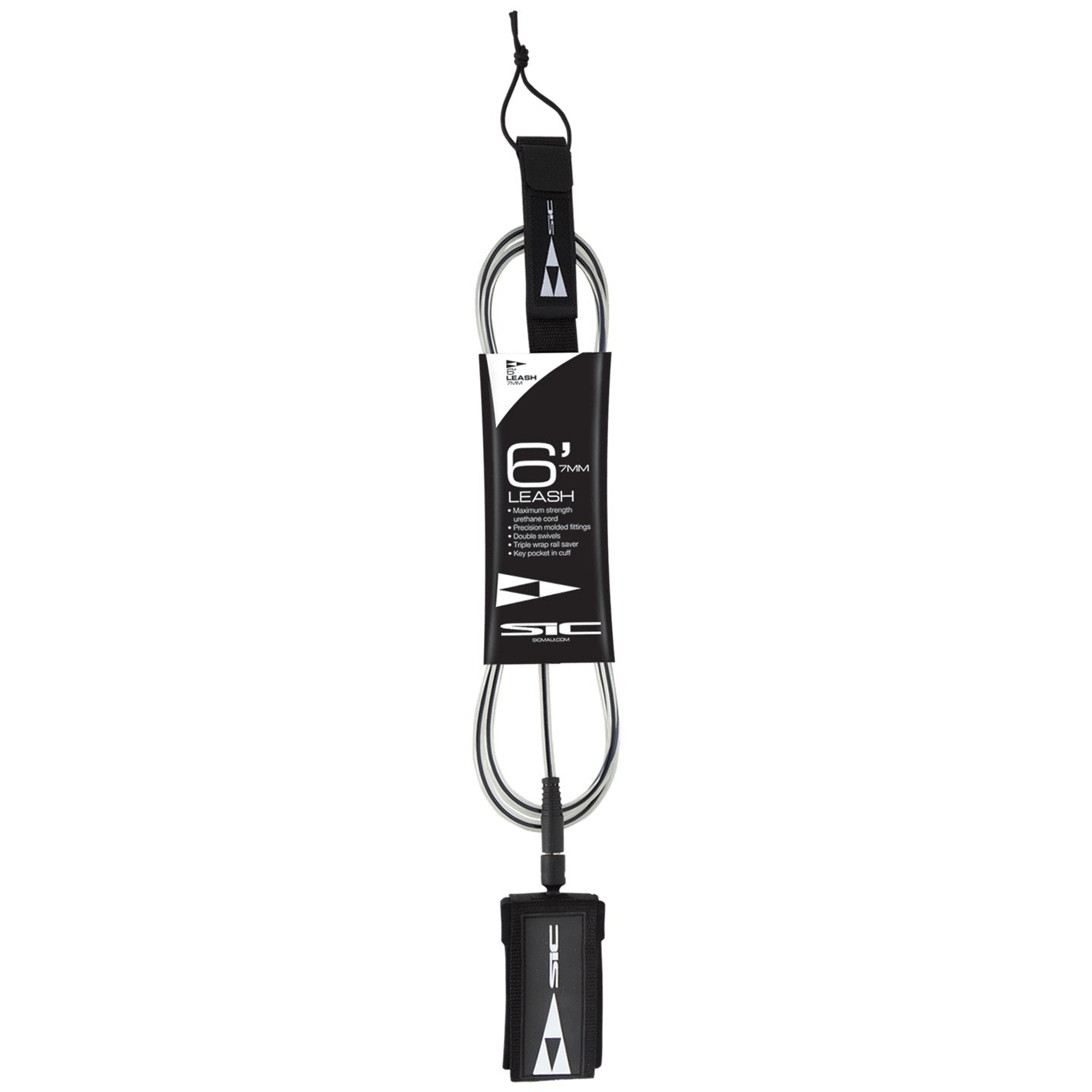 Surf leash 6' black