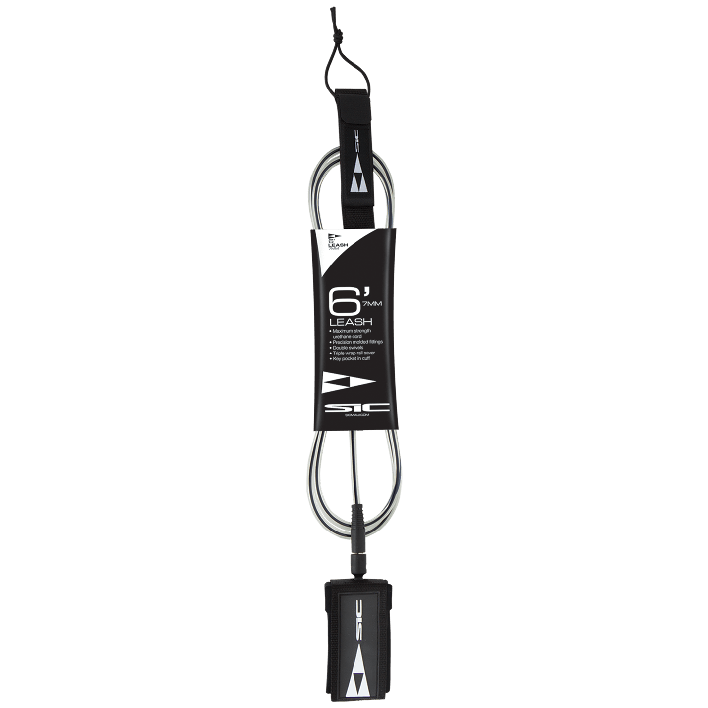 Surf leash 6' black
