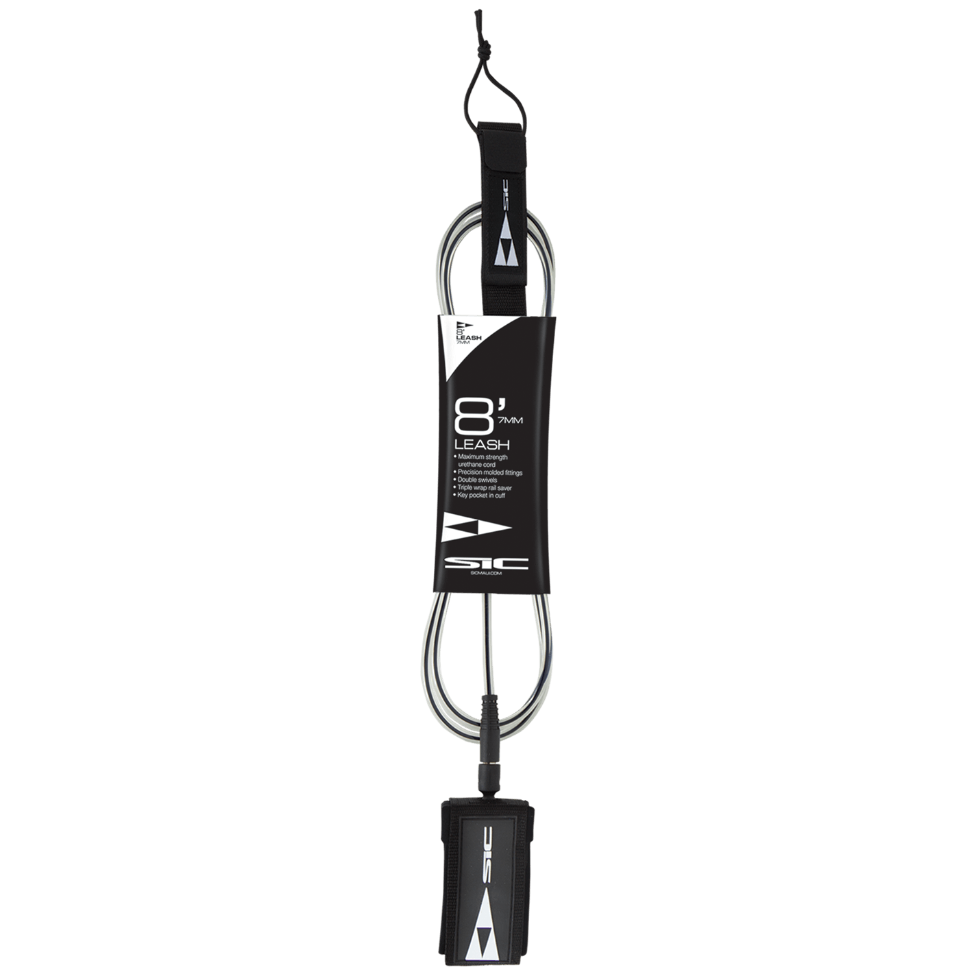 Surf leash 8' black