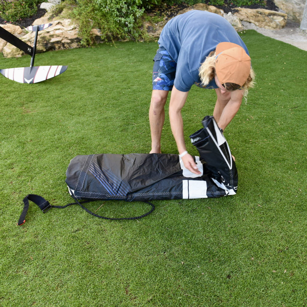 Tutorial on how to fold a SIC Maui wingfoil wing